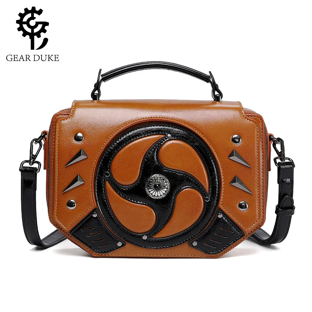 

Women's handbag European and American punk contrasting splicing women's single shoulder diagonal cross bag accessories