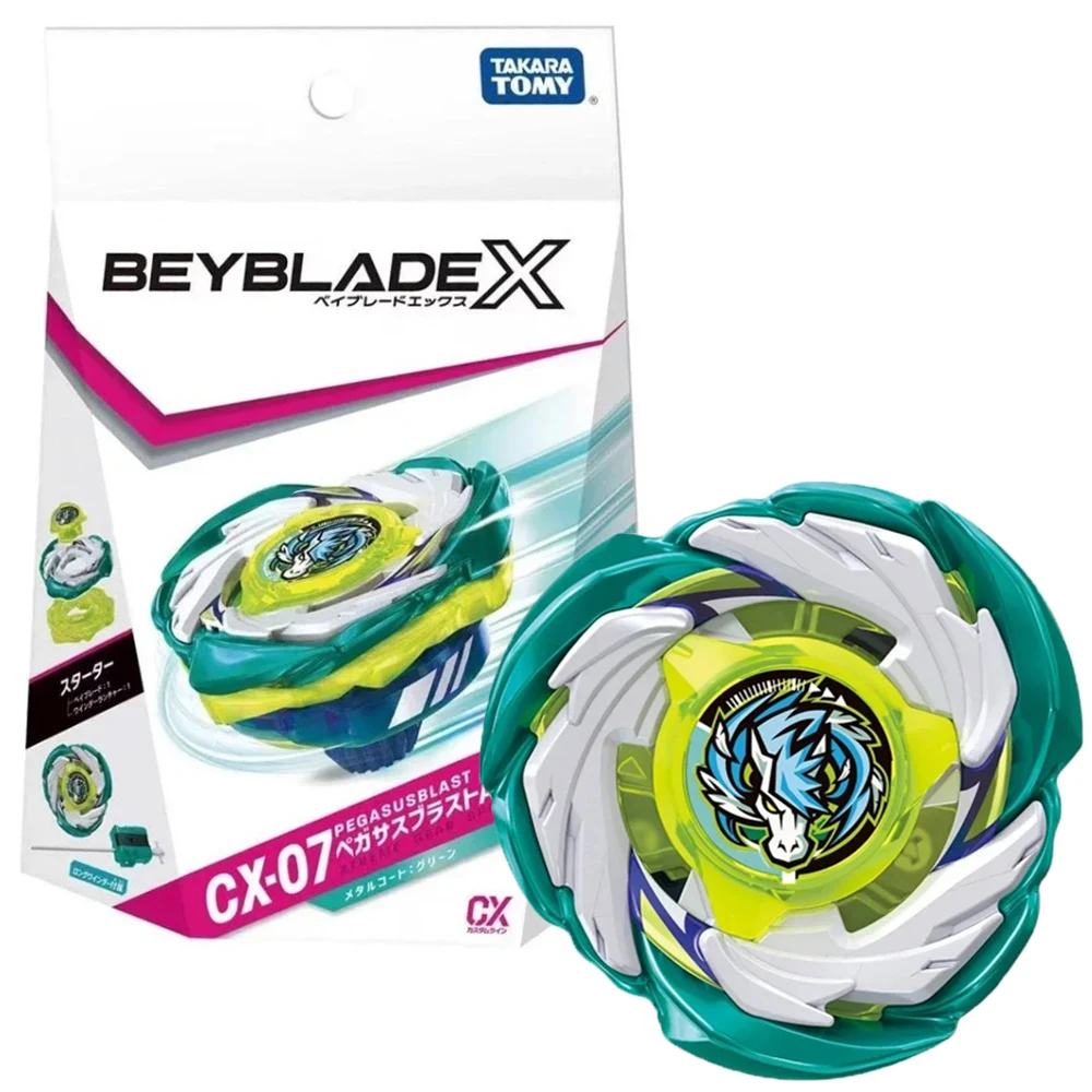 

GENUINE TAKARA TOMY BEY X CX-07 Starter Pegasus Blast ATr BLADE NEW WITH ORIGINAL PACKAGING SET CX 07