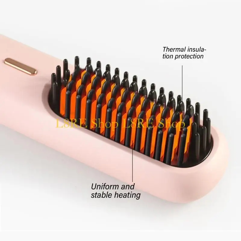 L8RE Straight Hair Comb Hair Straightener Brush Suitable for Travel and Home Use
