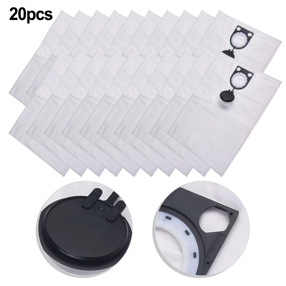 20PCS Vacuum Cleaner Dust Bags for Bosch GAS 15 HP GAS 15 PS GAS 20 L SFC Non-Woven Fabric Dust Bags Household Cleaning Tool