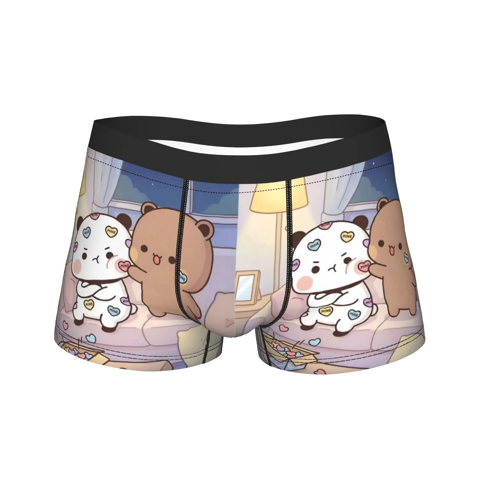 

Bear And Panda Bubu Dudu Trunk 3D Pouch Underwear High Quality Custom Boxer Brief Elastic Men Panties Plus Size