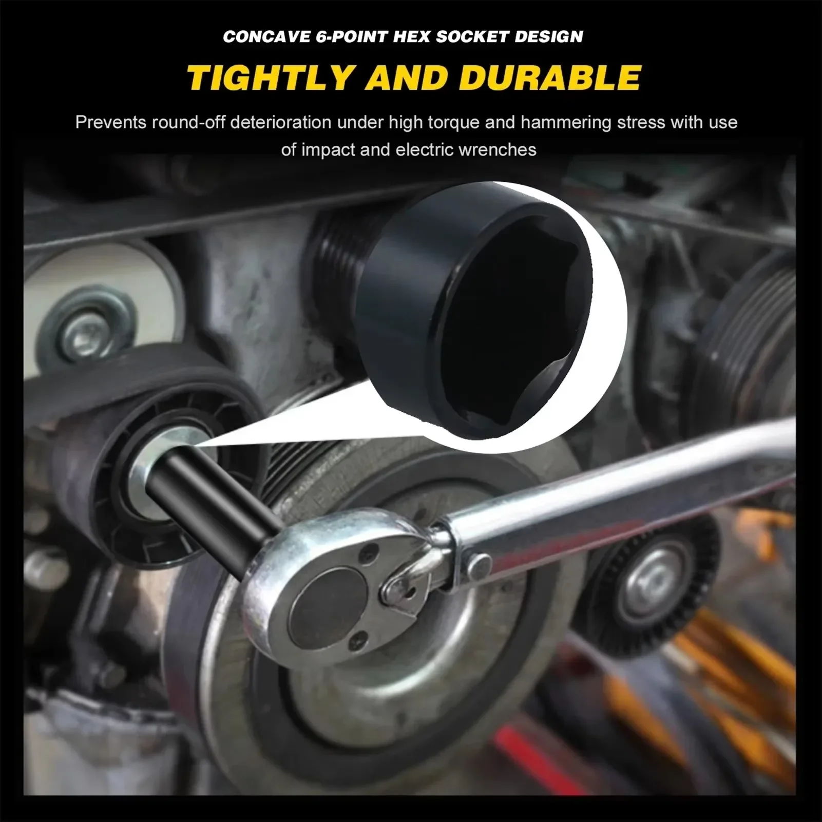 10pcs 1/2 "ไดรฟ์เมตริก Impact SOCKET ชุด Universal SOCKET ไดรฟ์เมตริกลึกชุดซ็อกเก็ตประแจสําหรับ Air PNEUMATIC ซ่อมเครื่องมือ