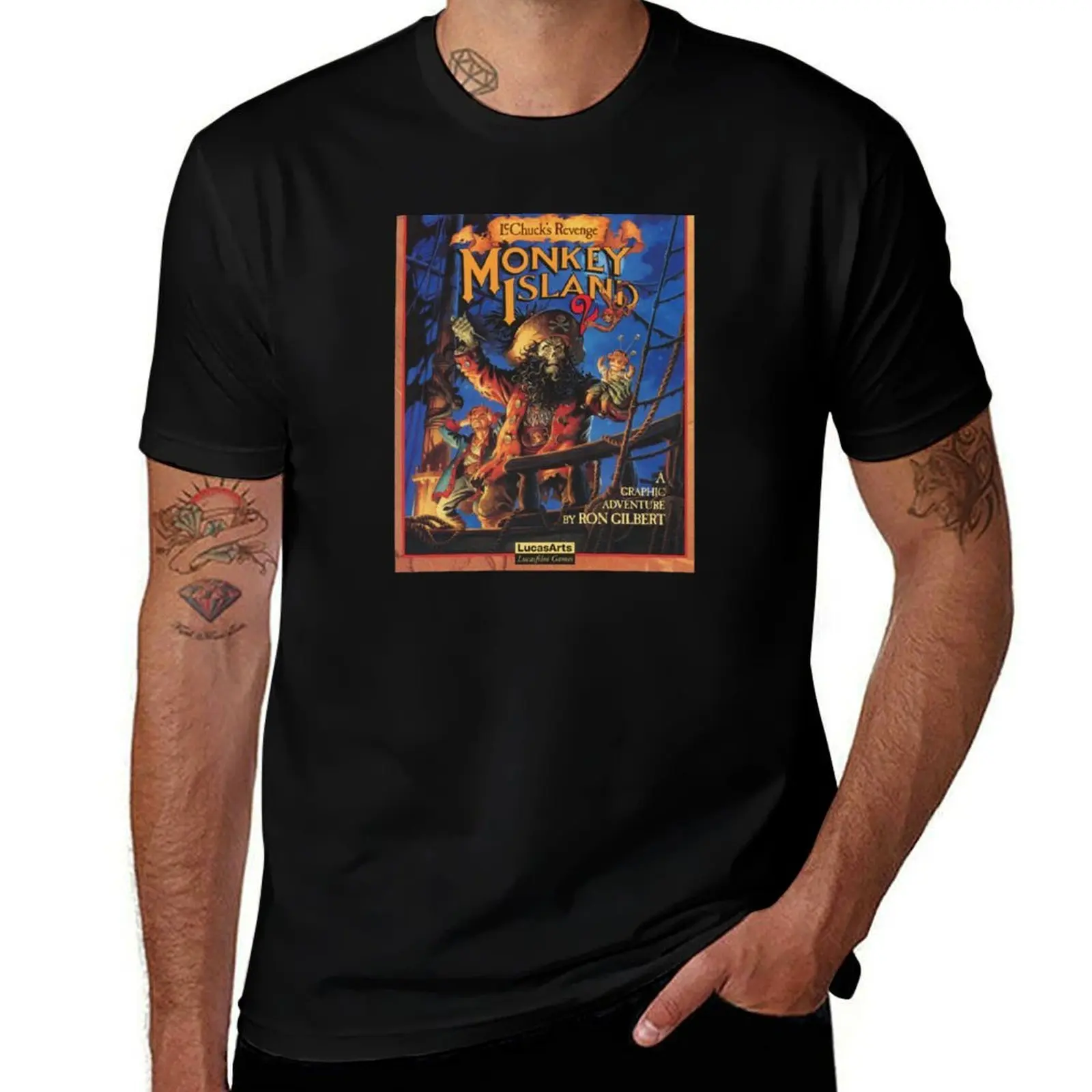 Monkey Island 2 Retro Video Game Active T-Shirt t shirts for man pack cotton T-Shirt