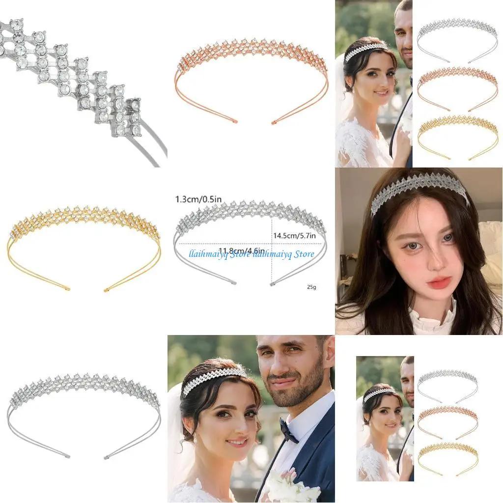 

573B Vintage Crown Hair Accessory for Bridesmaids Halloween and Parties New Year Costume Cosplay Prop