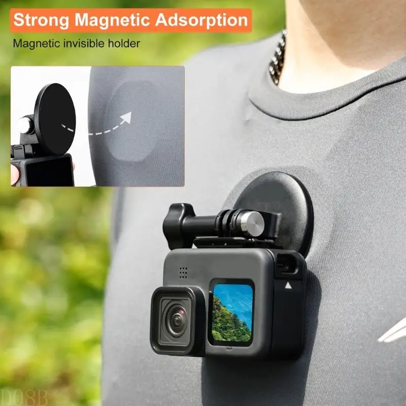 

D08B Secure Chest Mount For Sports Cameras Adjustable Neck Straps Multiple Shootings For