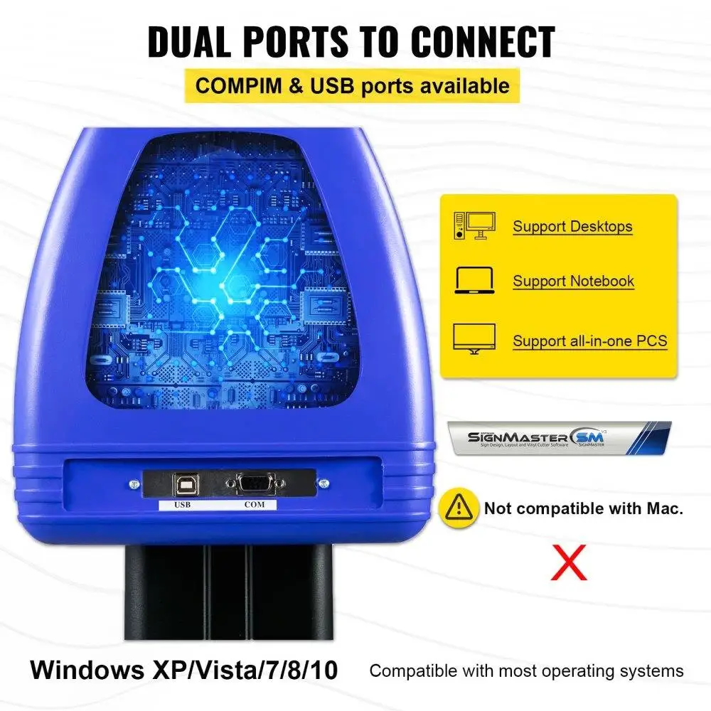 Vinyl Cutter, 28" Vinyl Cutter Machine with 20 Blades, Maximum Paper Feed 720mm Vinyl Plotter Cutter Machine with Sturdy Floor