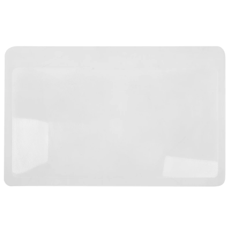 Fresnel Loupe de poche, grossissement 3 X, Format de carte de crédit, Loupe transparente