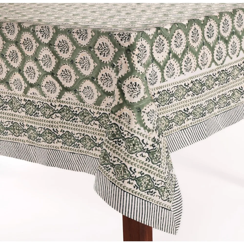 Tovaglia floreale in cotone 100%, decorazione autunnale rettangolare per cene, feste, attività all'aperto, Natale, Ringraziamento - 60x90 pollici