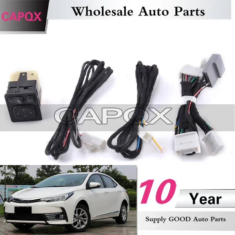 CAPQX 28pin Side Rear View Mirror Folding Switch button Connector Wiring Harness Cable For TOYOTA Corolla LEVIN 2014 For Prado