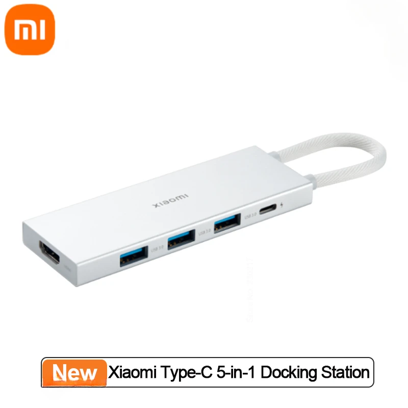 Док-станция Xiaomi Type-C 5-в-1 USB-адаптер высокой передачи HDMI Разветвитель линий компьютера Конвертер с несколькими интерфейсами