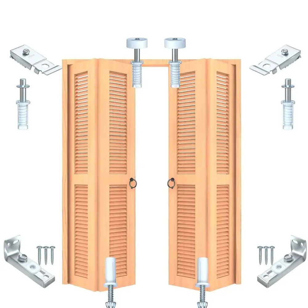 Sliding Closet Door Hardware Kit Bi Fold Repair Parts Maintenance Components Essential Fix Set For Home Doors