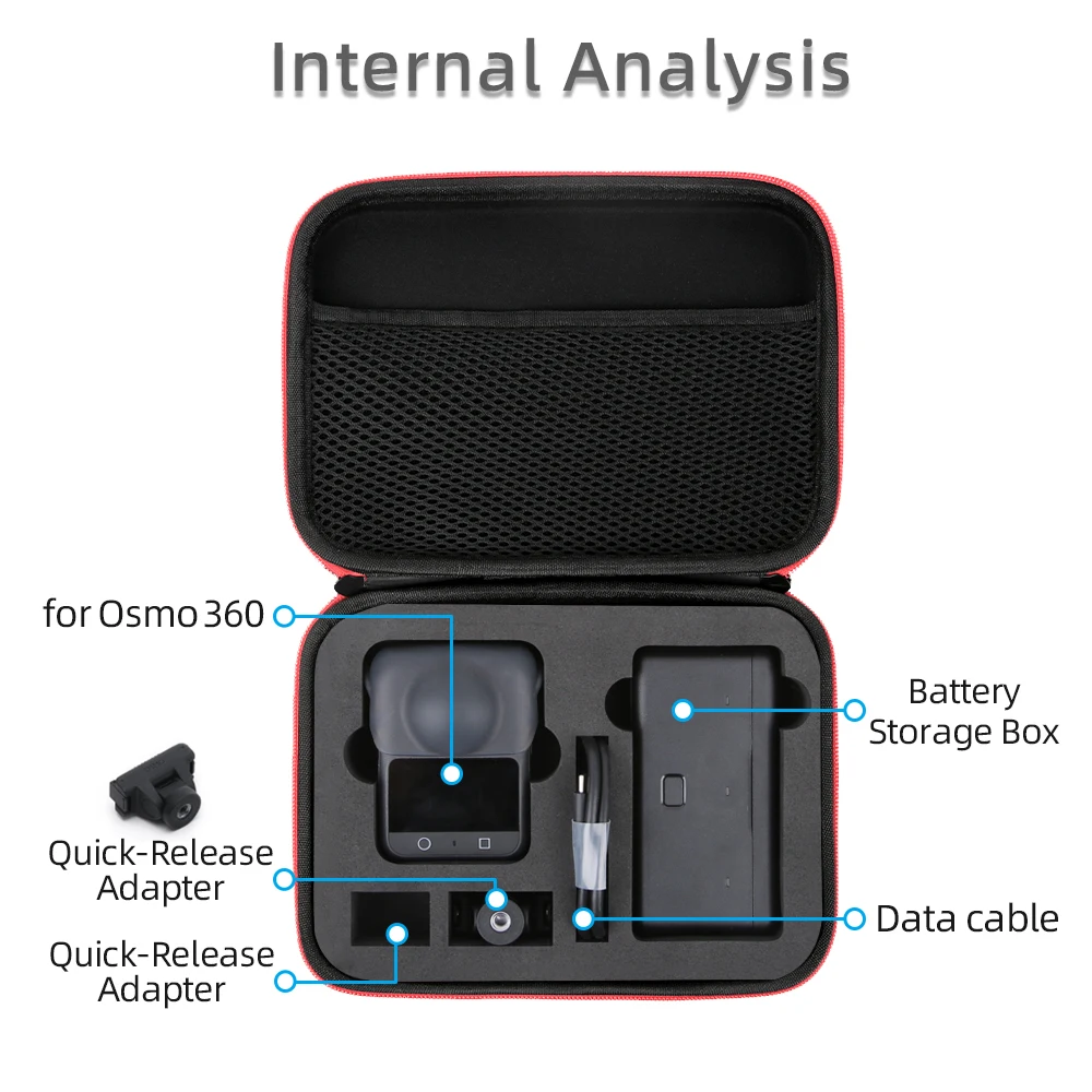 

Carrying Case For DJI Osmo 360, Storage Bag Anti-Pressure and Anti-Shock Travel Case Portable Organizer Bag Camera Accessories