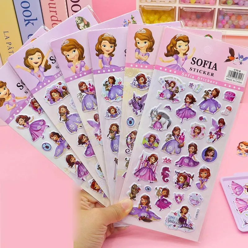 40pcs/lot Disney Princess Stickers Kawaii Animal Scrapbooking DIY Diary Decorative Stationery Sticker Album Stick Label