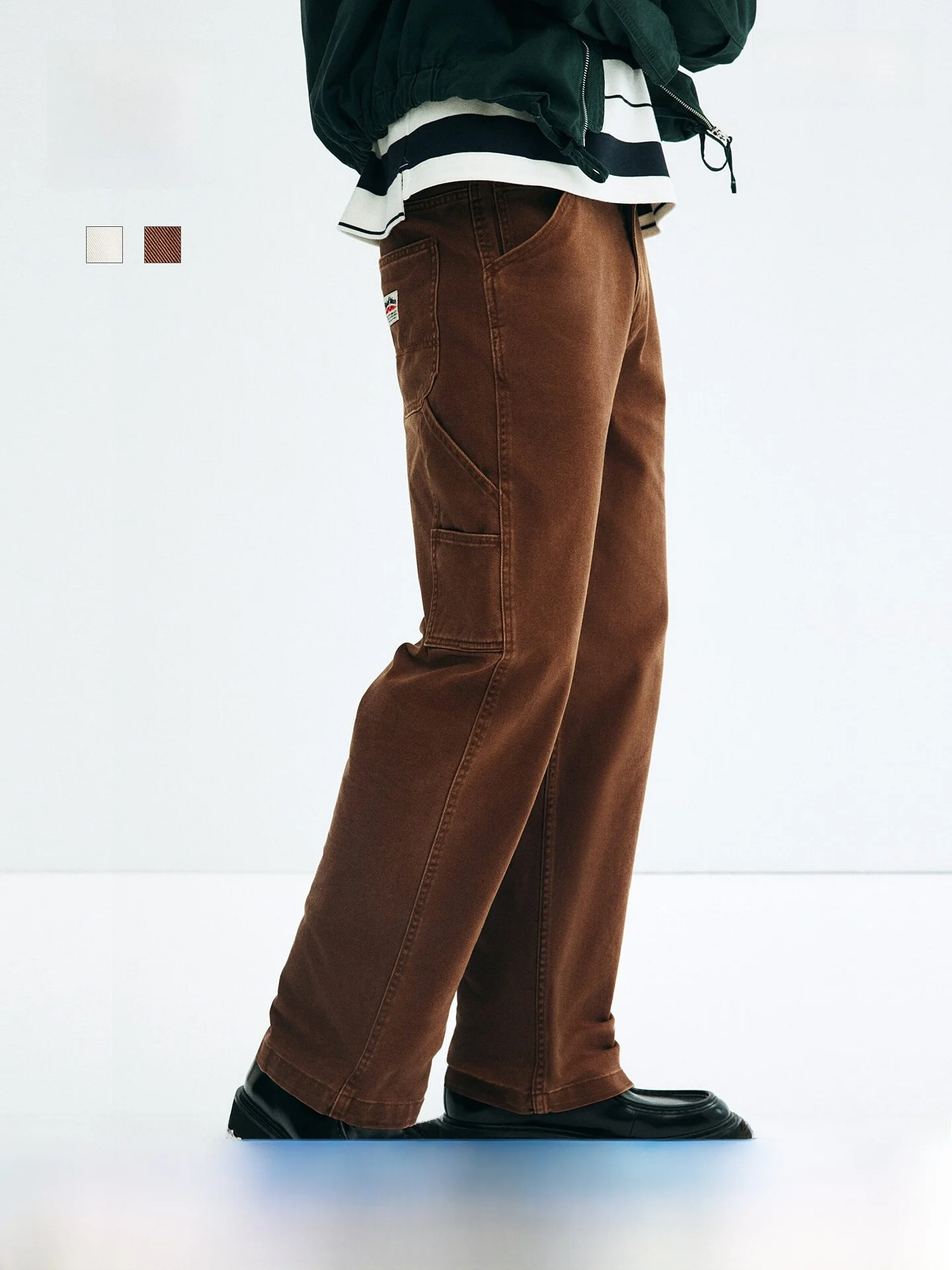 

H&M Men's Casual Straight Leg Workwear Pants Winter Collection Comfortable Cotton mid Waist Everyday Wear Faion Sle