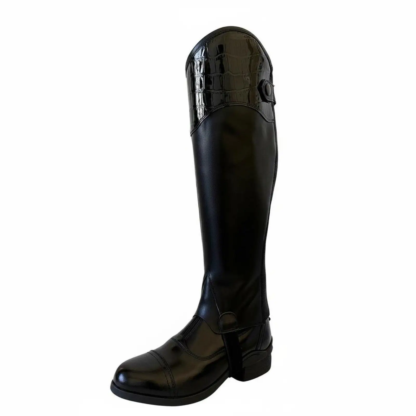 Leather Half Chaps Comfortable Equestrian Half Chaps Long-Lasting