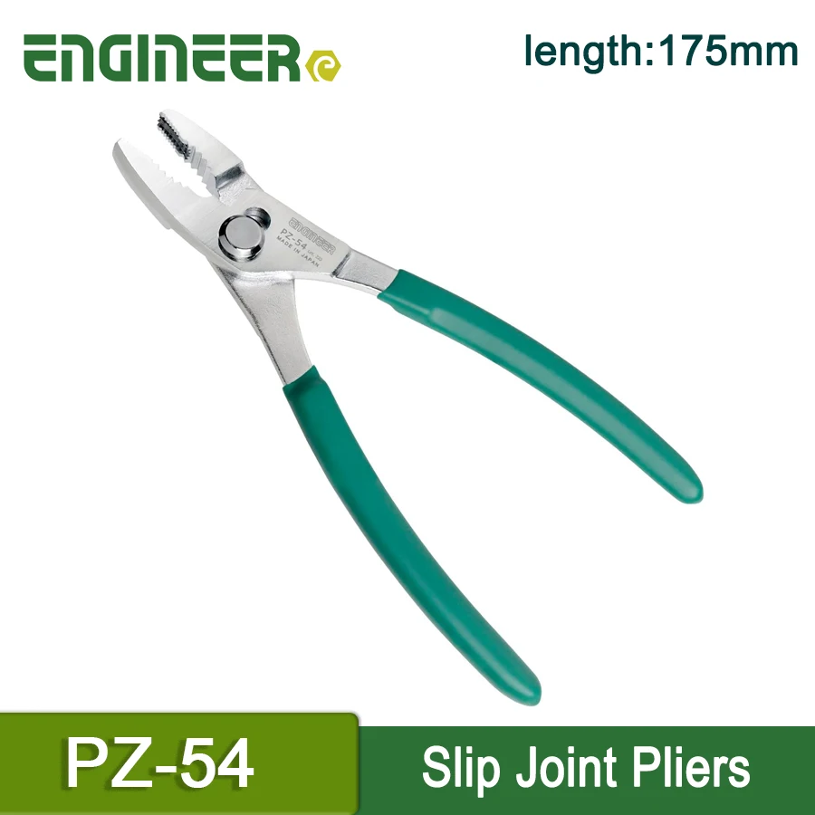 

ENGINEER Slip Joint Pliers Stripped Screw/Broken Screw/Rusted Screw/For Diameter 3-9.5 mm Made in Japan PZ-54