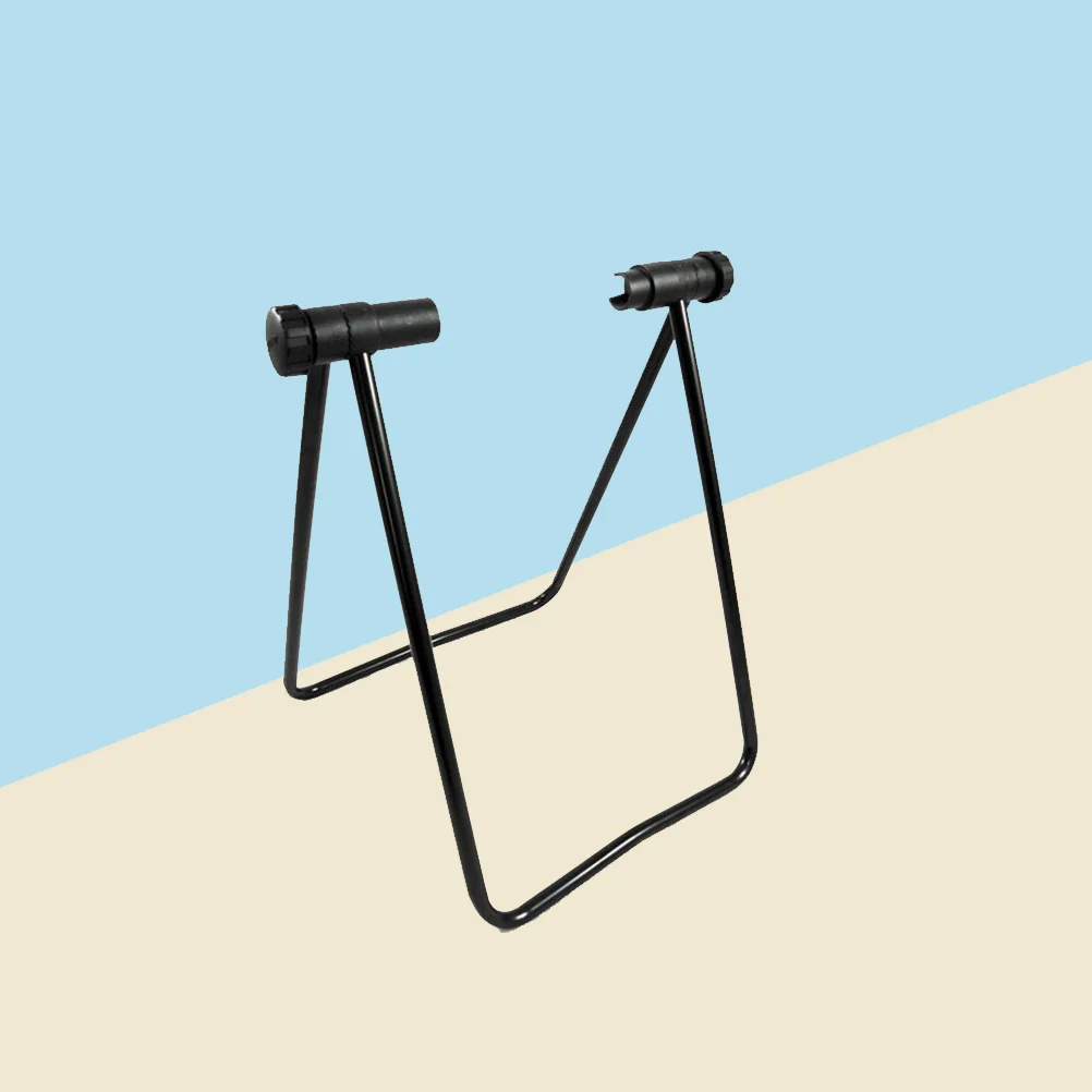 

Professional Bike Stand Road Vehicle Repair Frame Vertical Triangle Black Floor