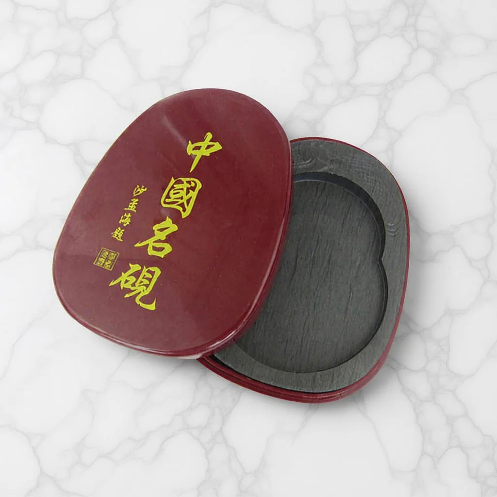 

Calligraphy Inkstone With Cover Compact Washable Durable Ink Plate For Painting Writing Practice Students Stationery