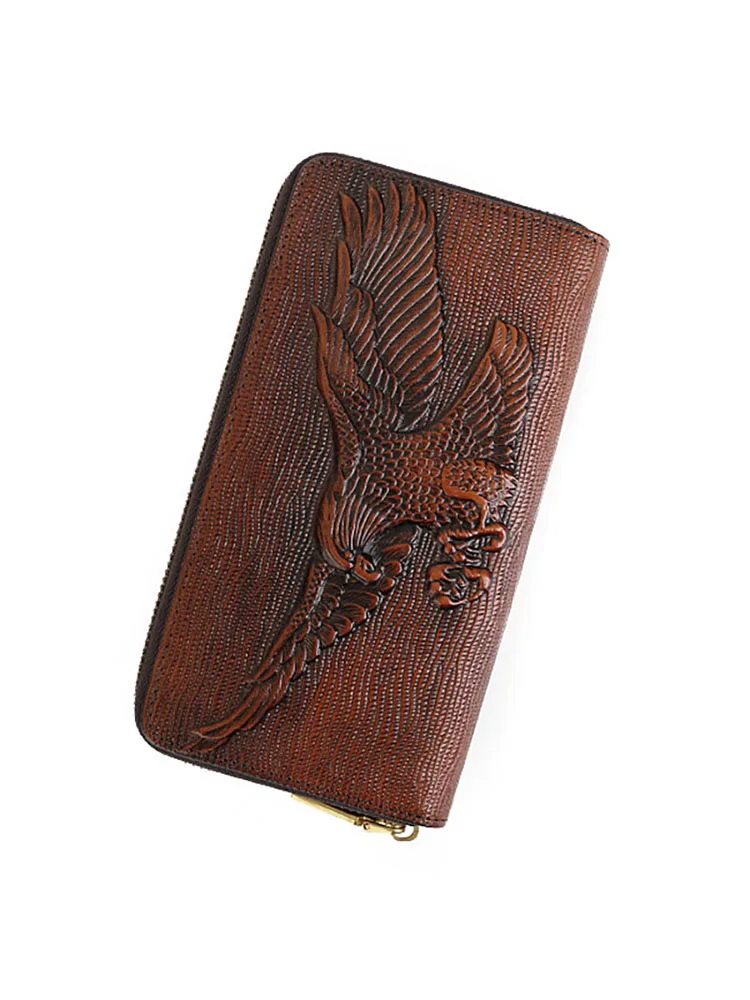 Dompet Tas Kulit Asli Besar untuk Pria atau Wanita 2025 Baru Lapisan Pertama Kulit Sapi Dompet RFID Tempat Kartu Clutch Tas Tangan