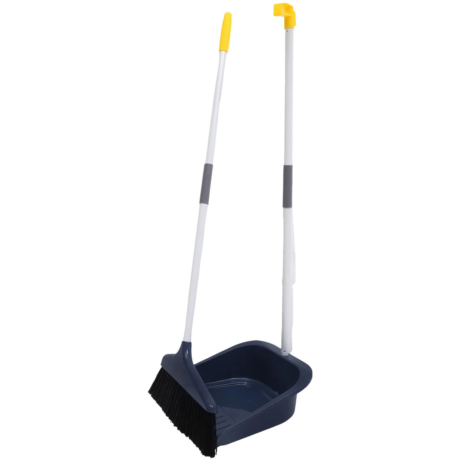 

Soft Set with Dustpan Kit Long Handle Metal Broom for Home Cleaning Durable Upright Broom Dustpan Set Perfect for Wood Tile