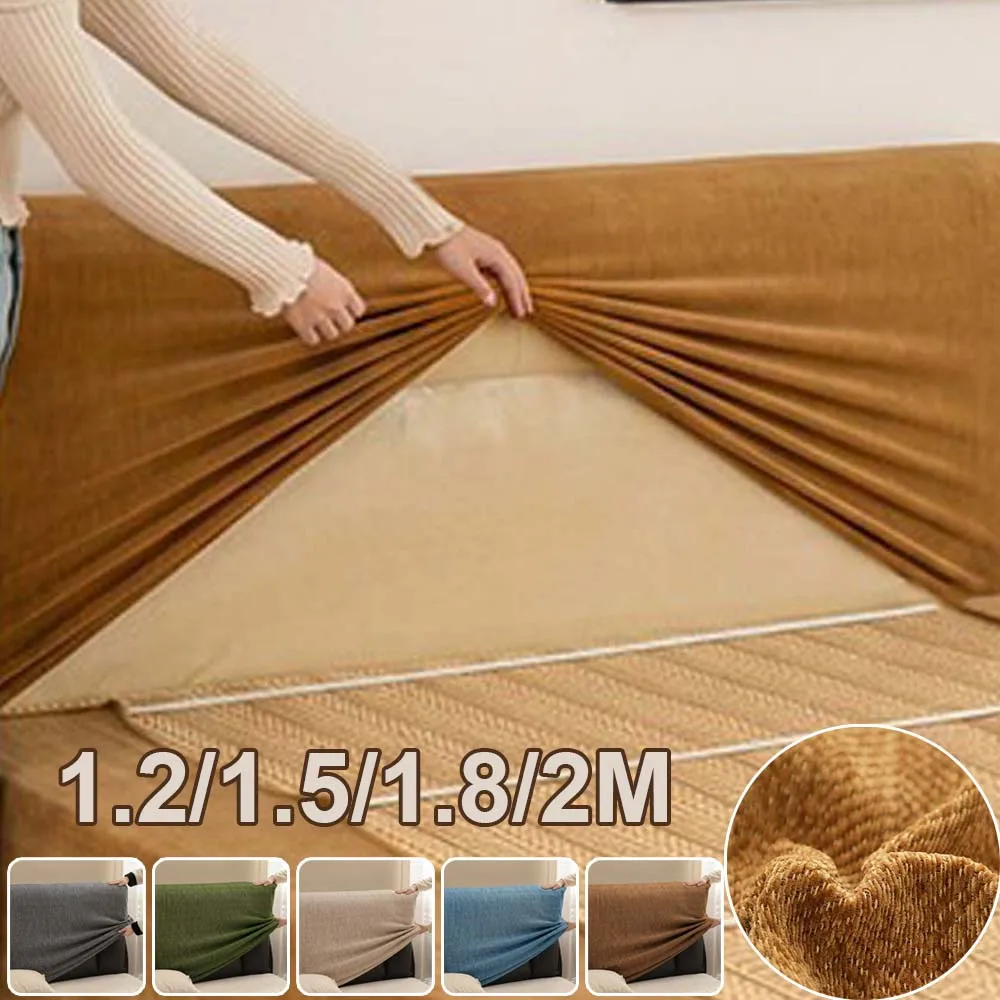 Thickened Chenille Bed Headboard Slipcover Elastic Universal Removable Anti-scratch Dustproof Bed Head Protector Cover for Bed