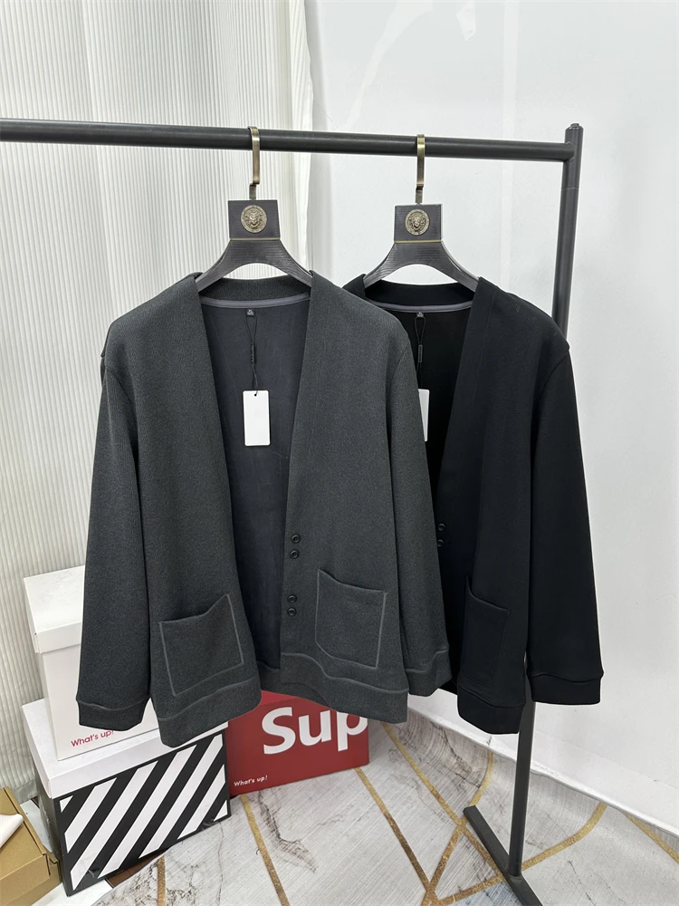 

Casual Faionable Men's Long Sve Knitted Cardigan Wool Blend Polyester Elastic Fiber Warm Outerwear Autumn Wear