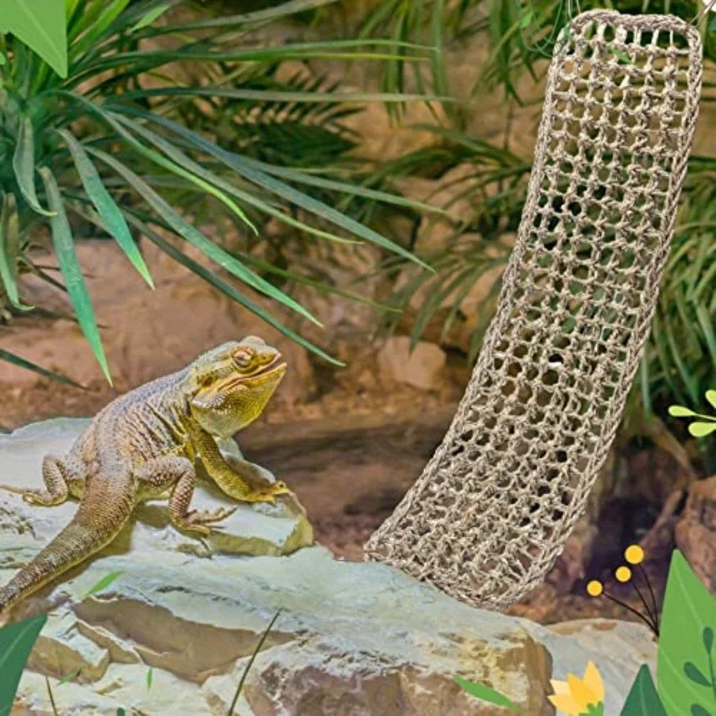 1PC Bearded Dragon Hammock Reptile Lounger for Chameleon Lizards Gecko Snakes Lguana Reptiles Geckos Grass Cushion Pet Bed Swing