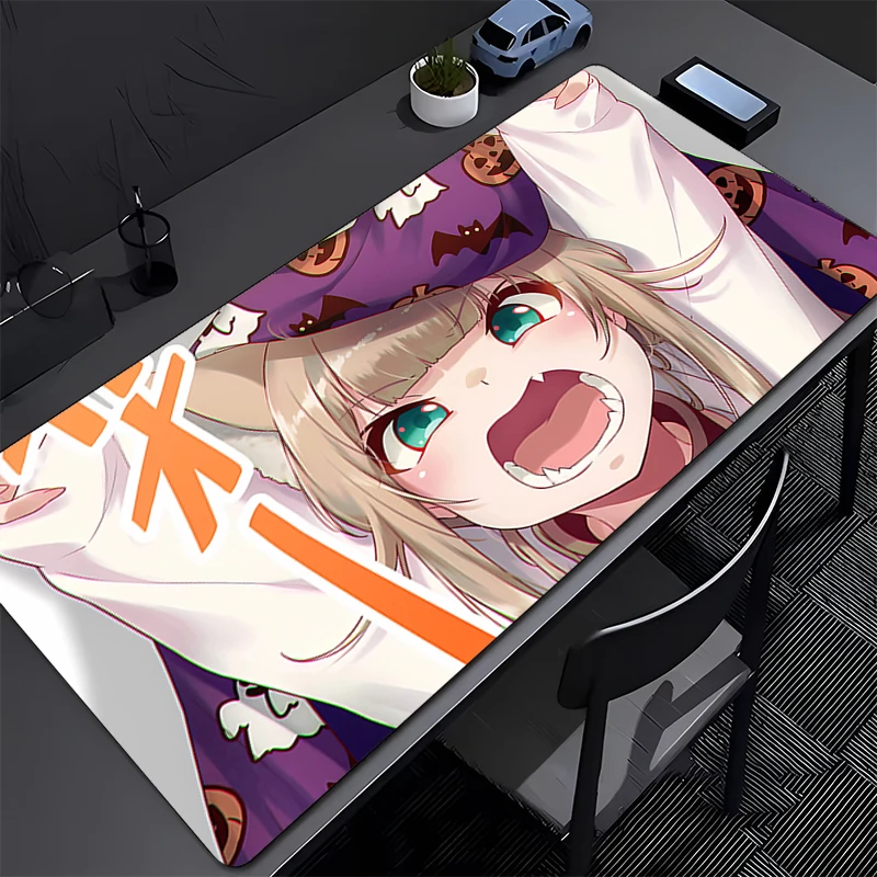 Tapis de souris ordinateur de bureau Kawaii Anime chat fille bureau tapis de souris ordinateur portable mignon k-kinako Gamer clavier tapis PC tapis de souris de jeu cadeau