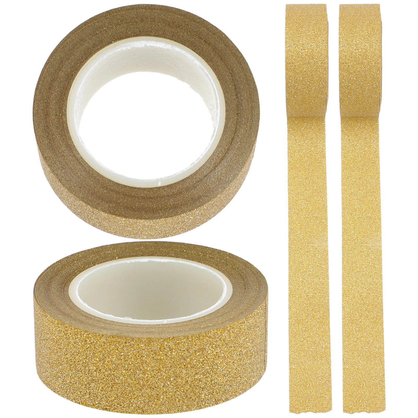 

4 Rolls Decorative Glitter Washi Tape Gold Adhesive Tape for DIY Scrapbooking Gift Wrapping Craft Party Supplies Thin Tapes
