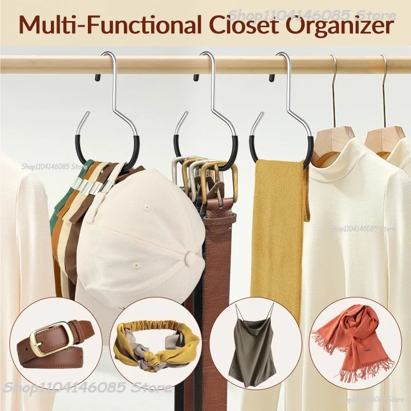 Versatile Round Hook - Perfect for Hats, Ties,Scarves & Bags, Strong Load-Bearing,Non-Deformable Durable Circle Ring Hat Hanger