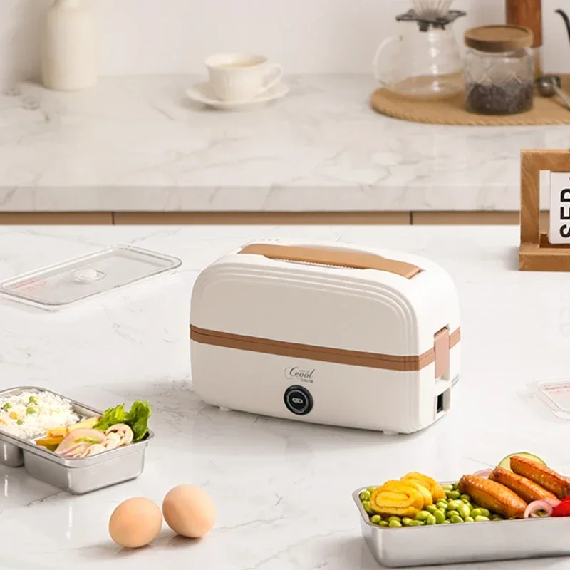 

Intelligent Electric Lunch Box 220V Self-heating Double-layer Vacuum Insulation Push-button Multifunctional Student Lunch Box