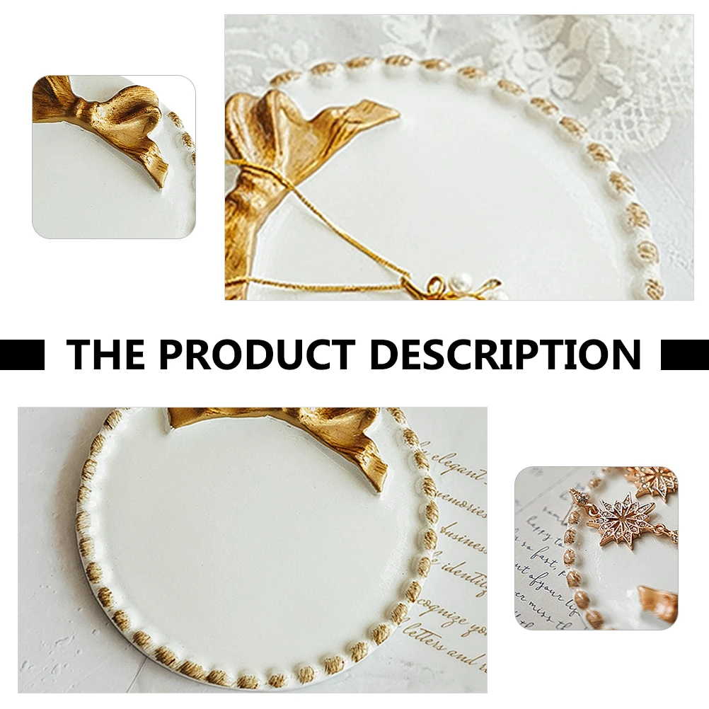 

Earring Holder Photography Ornaments Jewelry Tray Plate Resin Vintage Trinket Prop