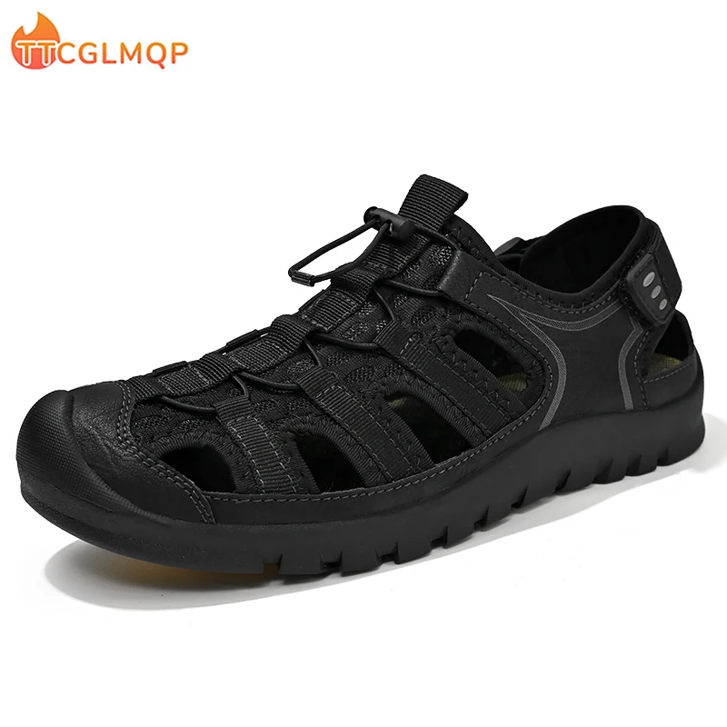 Sandalias antideslizantes para hombre, zapatillas informales, cómodas para la playa, talla grande, transpirables, Verano