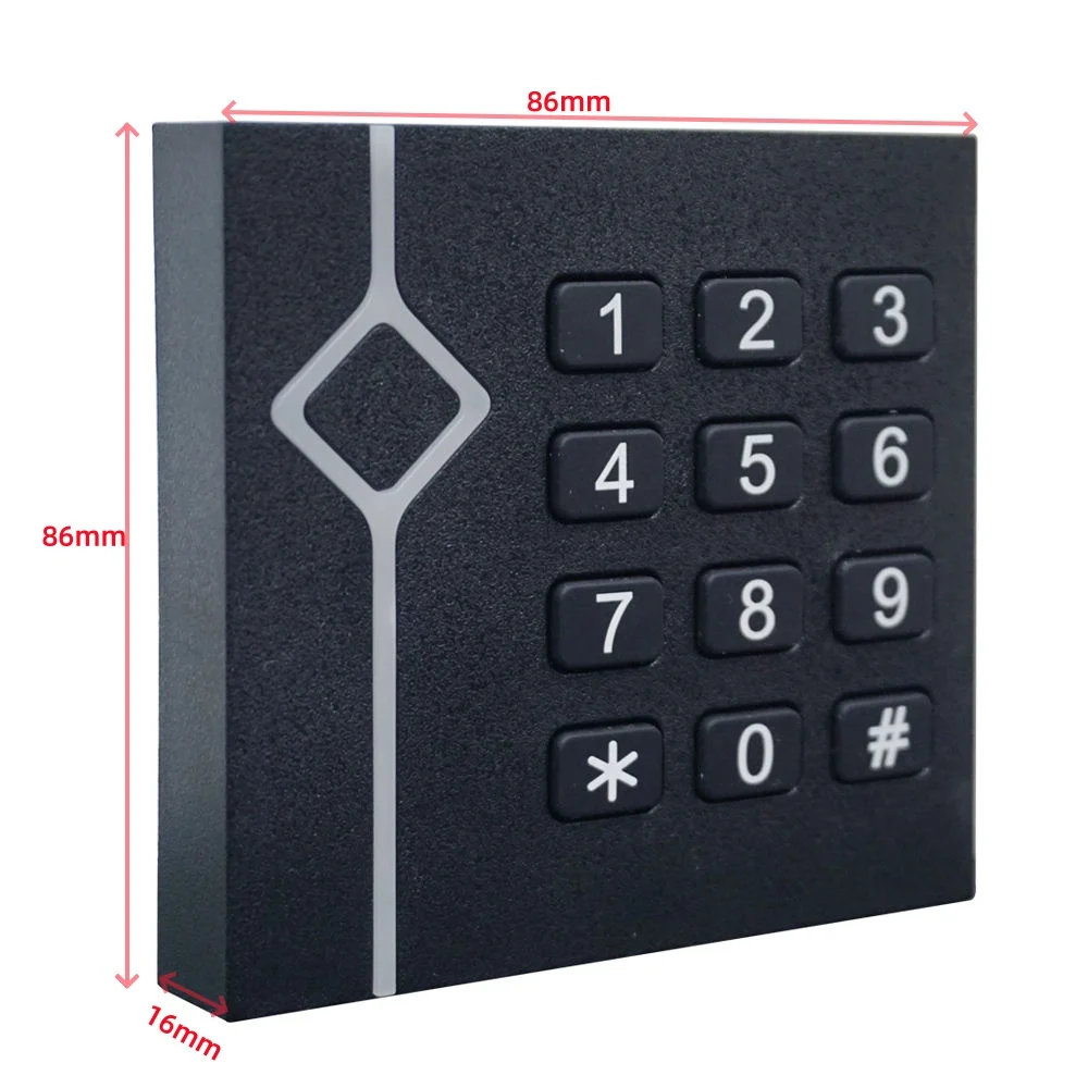 Mini RFID reader keypad Wiegand 26/34 communication for door access controller lector de tarjetas nfc lecteur rfid 13 56 mhz