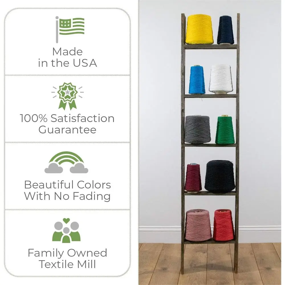 مزمور منسوج من القطن 119:32 رمي اللفة الدينية، صنع في الولايات المتحدة الأمريكية، 54x54