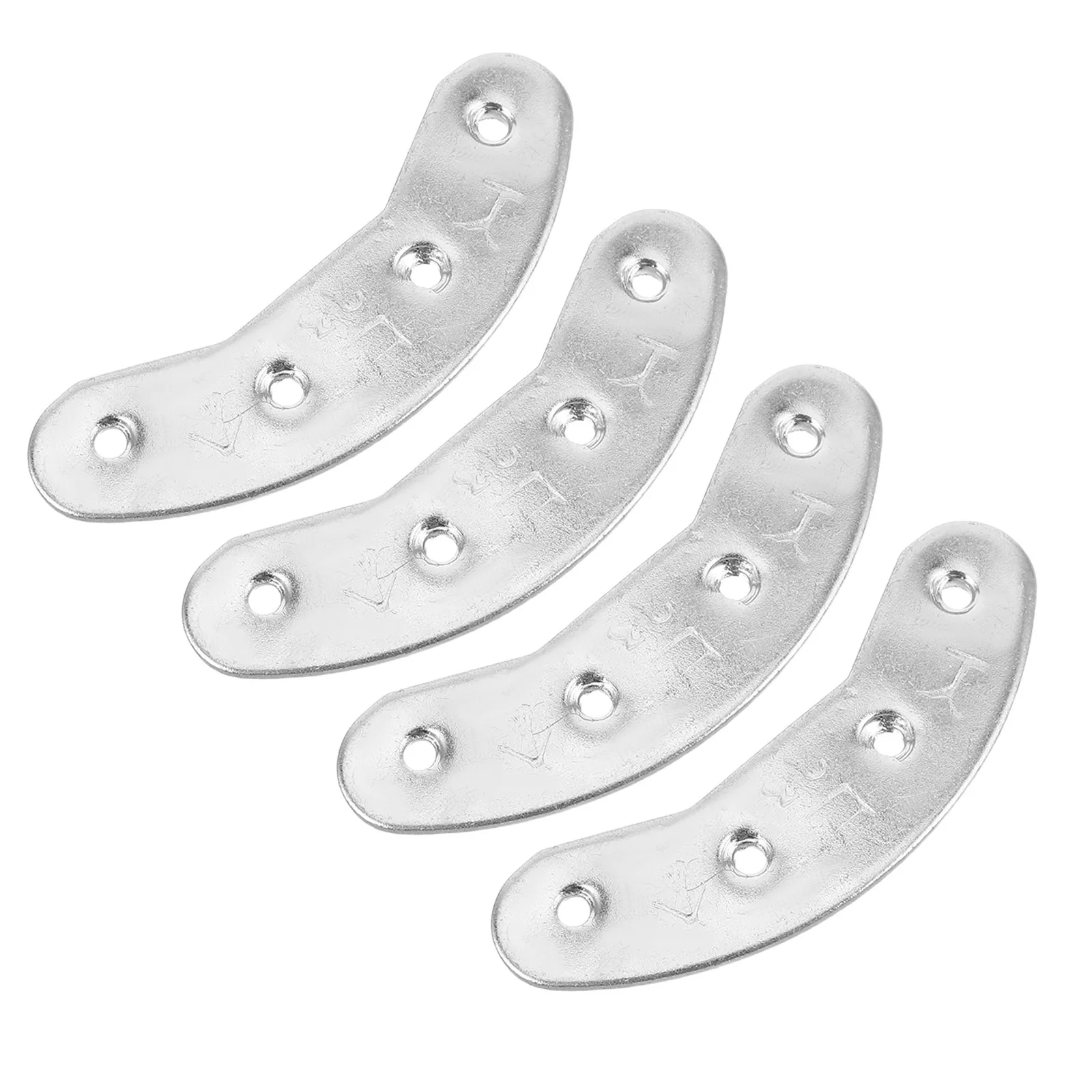 

2 Pairs Metal Sole Anti-wear Sheet Heel Cushions for Shoes Screw Tips Iron Protectors