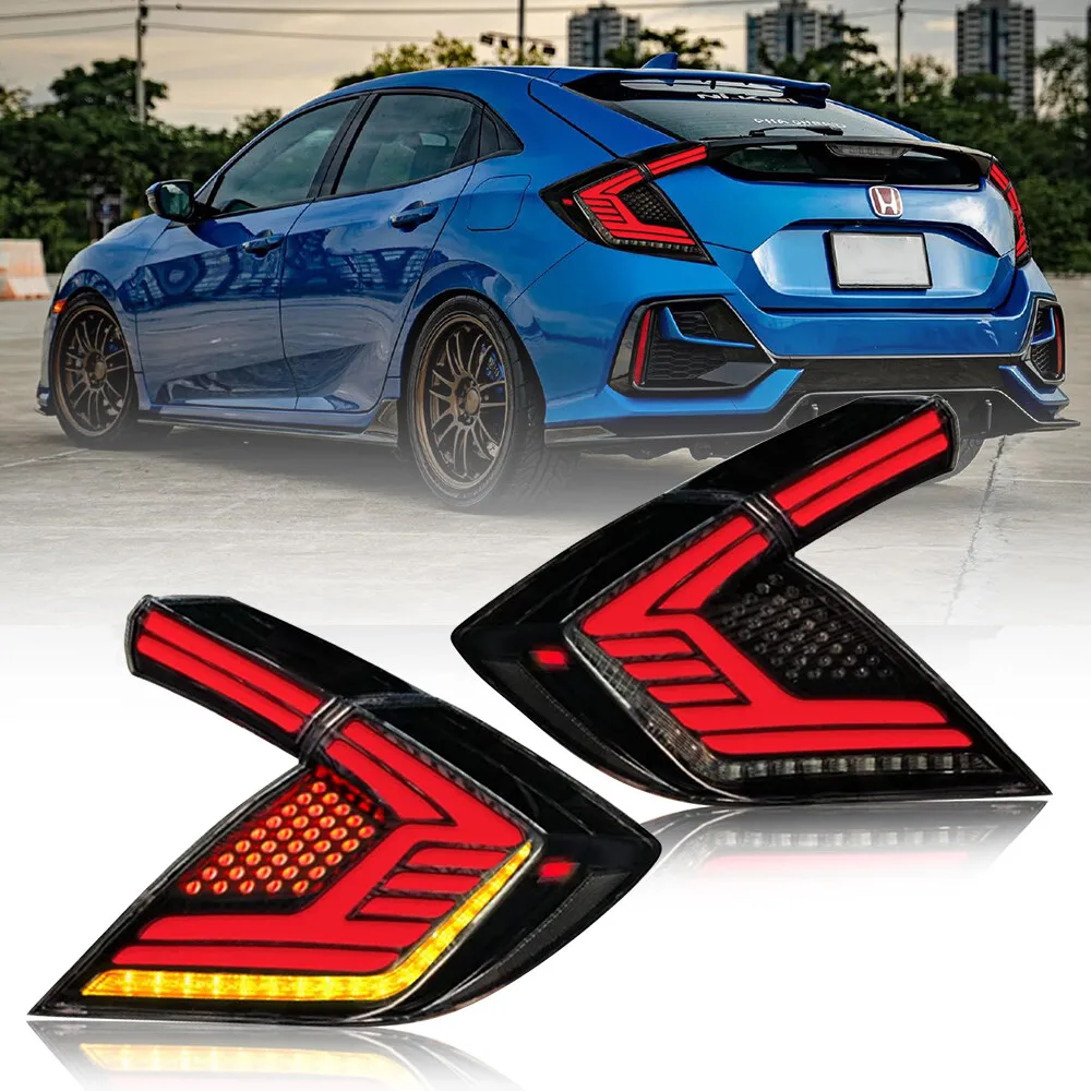 

Светодиодные задние фонари TT-ABC для Honda Civic Hatchback 2017-2021, задние фонари в сборе