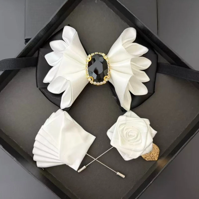new-product-original-design-tie-set-men's-wedding-business-banquet-suit-shirt-flower-brooch-3-high-end-handmade-jewelry-gifts