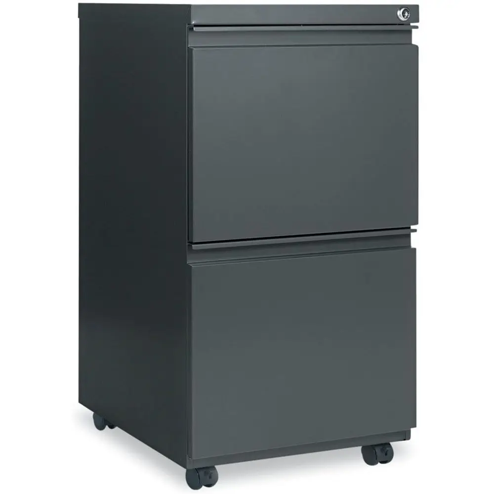 Adjustable Pedestal File Drawer, Full-Extension, Left or Right, 2-Drawer, Charcoal, 14.96x19.29x27.75