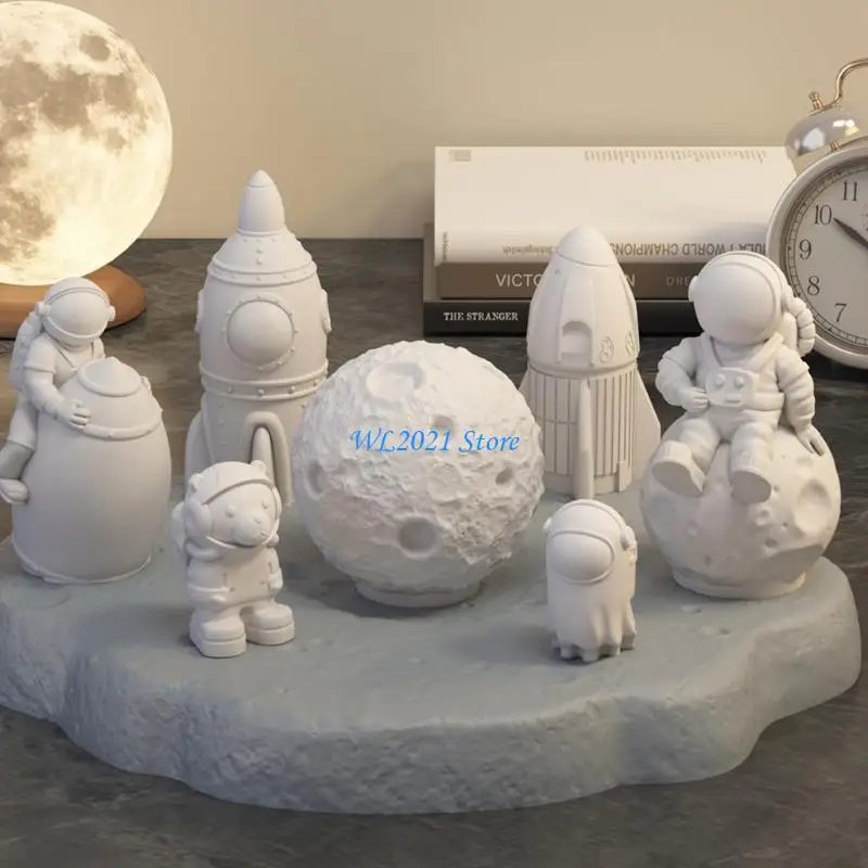 

G5GC Resin Mold for Crafting Astronaut Figurines Detailed Astronautic Silicone Mold