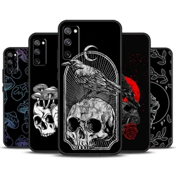 Skull Gothic Creepy Pastel Goth Phone Case For Samsung Galaxy S23 S24 Ultra S22 S20 S21 FE Note 20 10 S8 S9 S10 Plus Cover