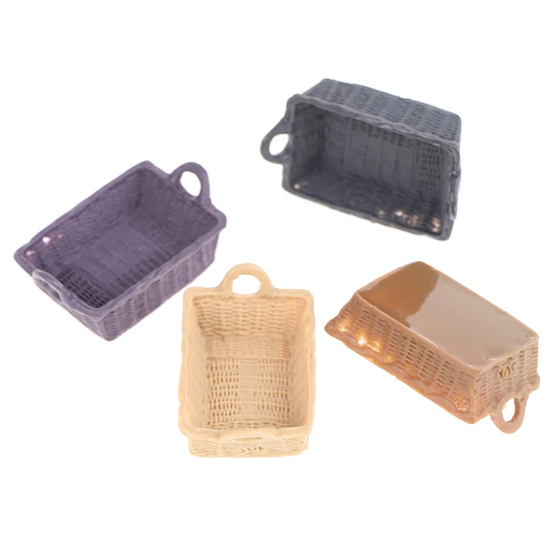 Mini panier de rangement en résine de maison de courses, accessoires de modèle, jouets de simulation, fournitures de décoration pour la maison, beurre, 1PC, 1:12