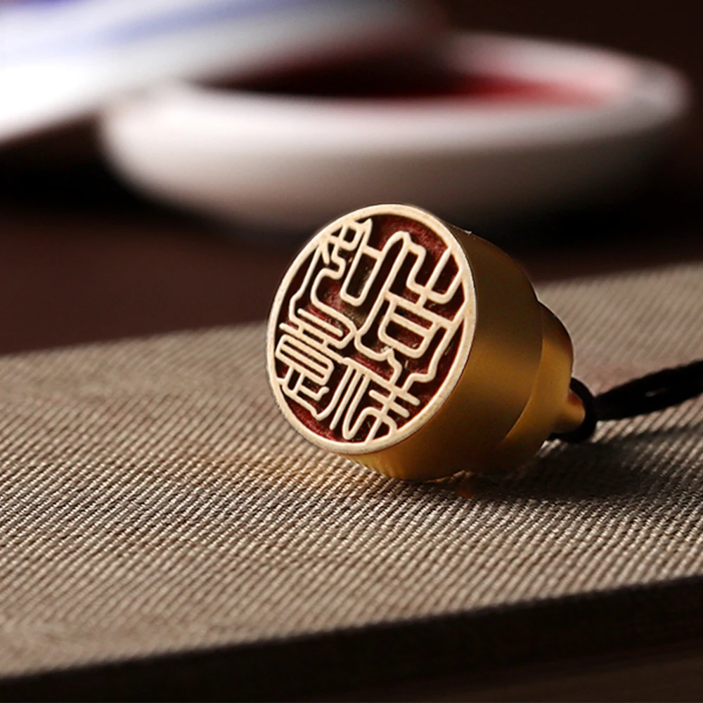 اسم مخصص Stamps Hanko الأختام اليابانية 1.8 سنتيمتر تقطيع معدني مستدير للخط الصيني زودياك ثلاثية الأبعاد لطيف النمر صديق هدية #4