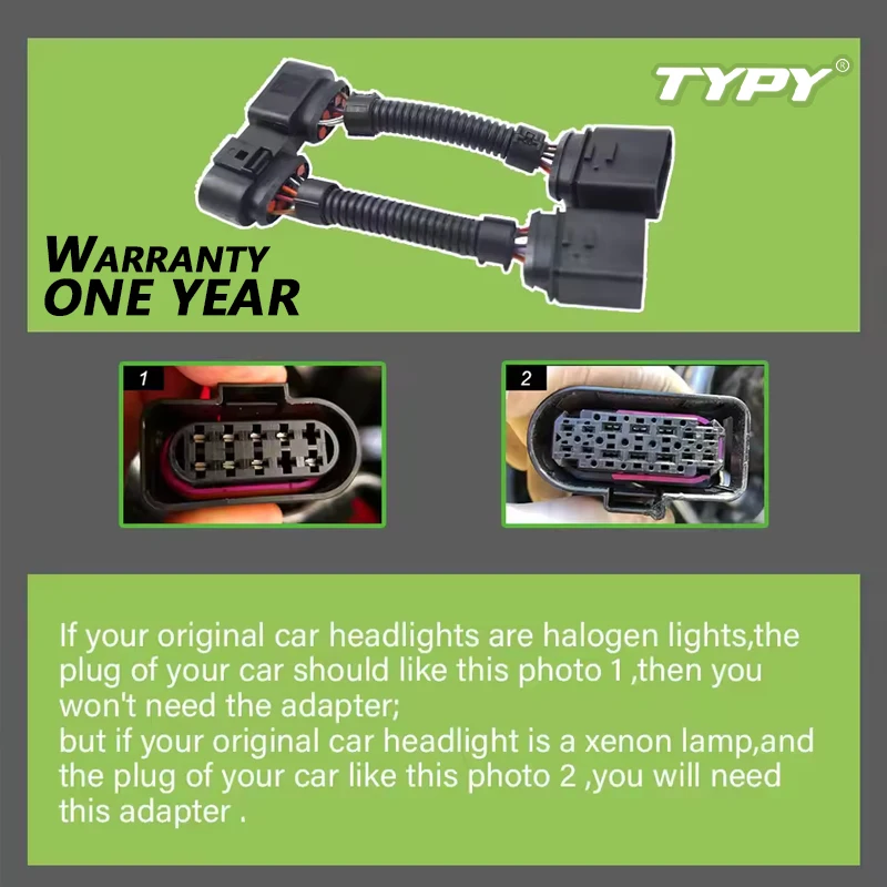 

TYPY Car Lights Adapter For Golf 7 Golf 6 MK7 MK6 R20 Headlights Connector Pins Upgrade Golf 7.5 Front Lights Accessories