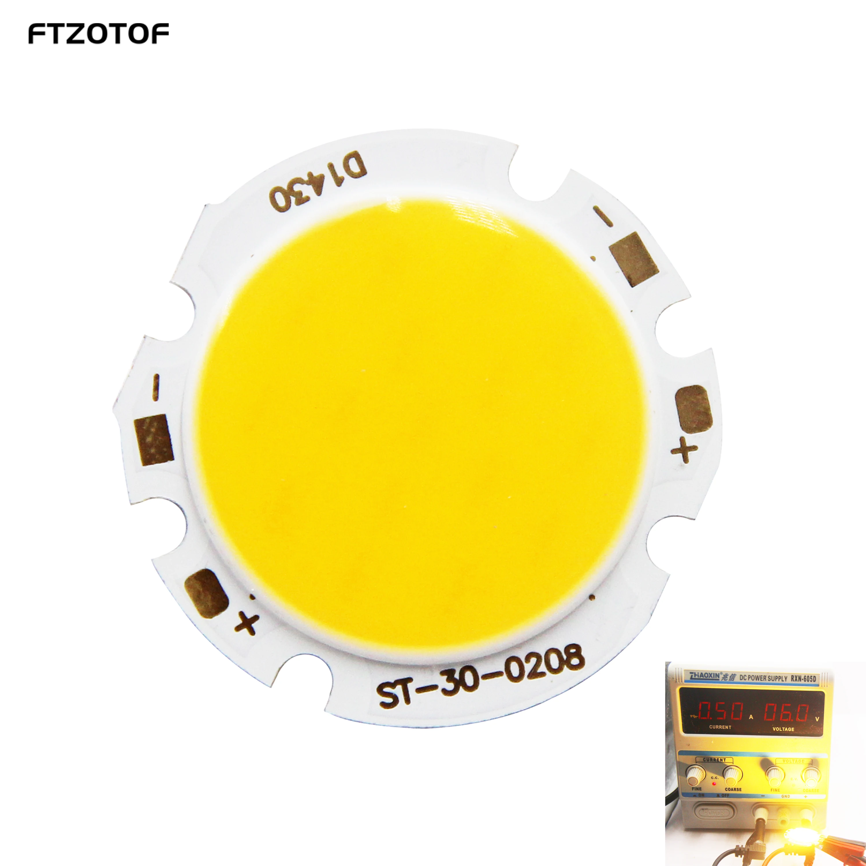 New 30mm Round 3W 6V DC LED COB Light Source 500mA Warm White 3000K Ra80 For Indoor Restaurant Ordering Table Bulb DIY HOME Lamp