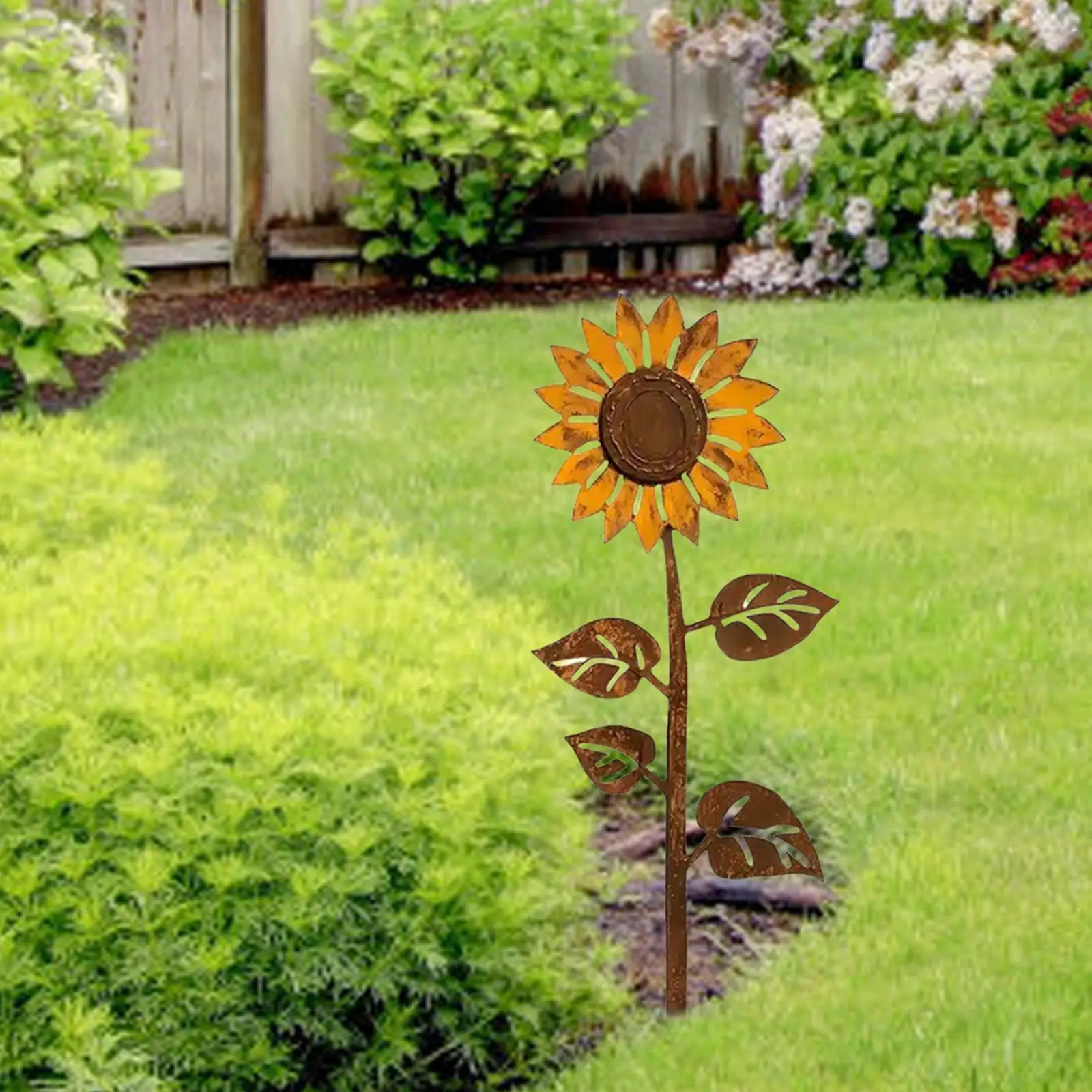 

Sunflower Garden Stake Garden Decor Decorative Silhouette Spring Decor Yard Art for Lawn Courtyard Patio Pot Porch Decoration