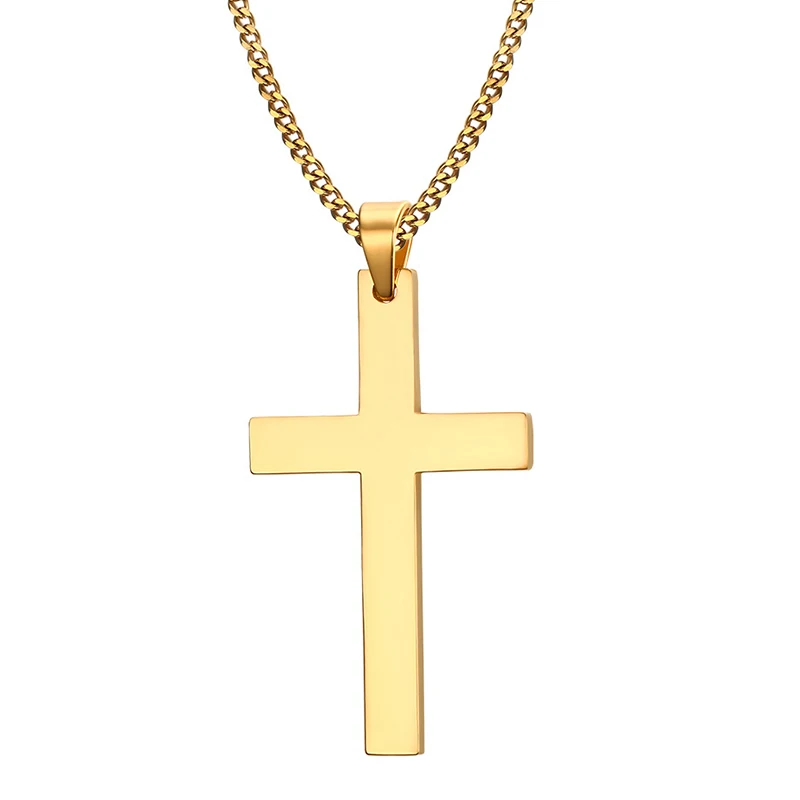 Mode Rvs Kruis Hanger Ketting Voor Vrouwen Mannen Link Chain Charm Ketting Cool Jongens Meisjes Punk Hip Hop Sieraden Gift