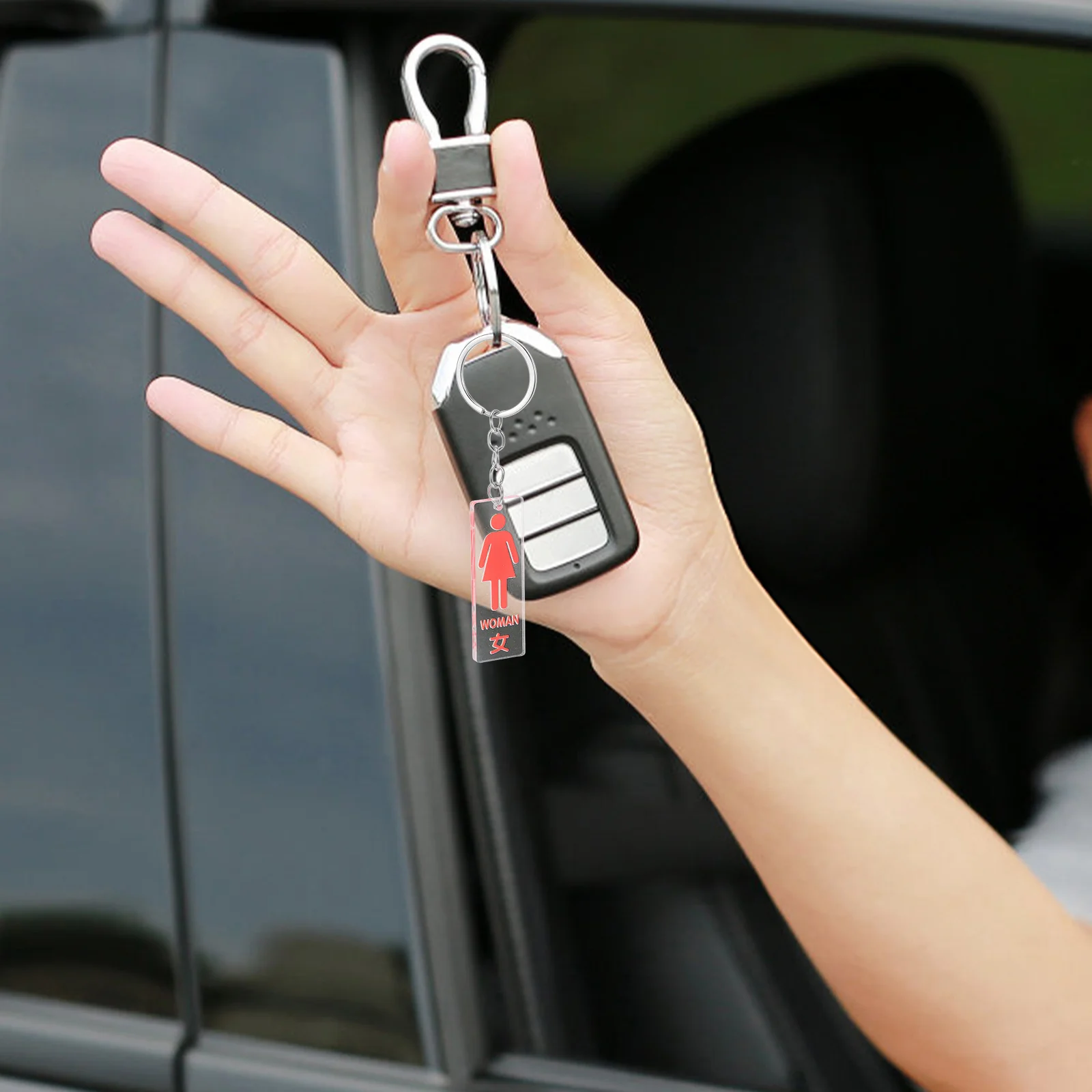 Tag Key Chain Restroom Rings Identifiers Keychain for Men Pendant Red Vintage Keyrings Girl