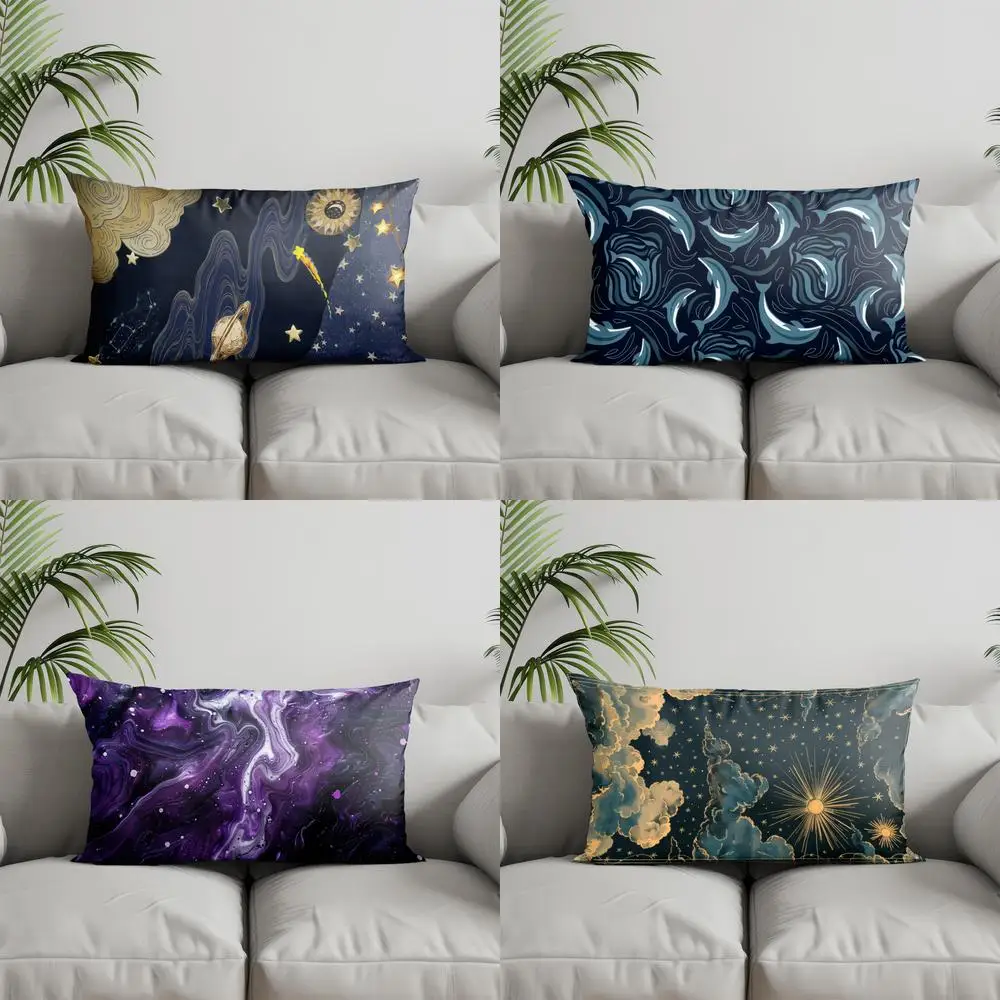 Home Decor Cosmic Night Starry Kissenbezug, geeignet für Sofa, Schlafzimmer, Auto-Kissenbezug, Kissen, rechteckiges Rückenkissen