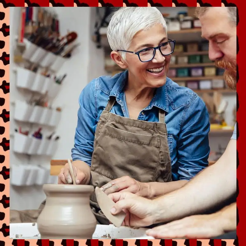 

A72P Clay Tools 42 PCS, Pottery Tool Kit Dotting Tools Polymer Clay Tools, Ceramics Tools With Wooden Handle Pottery Tool Bag